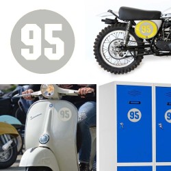 Numero 95 versión via, pegatina de vinilo