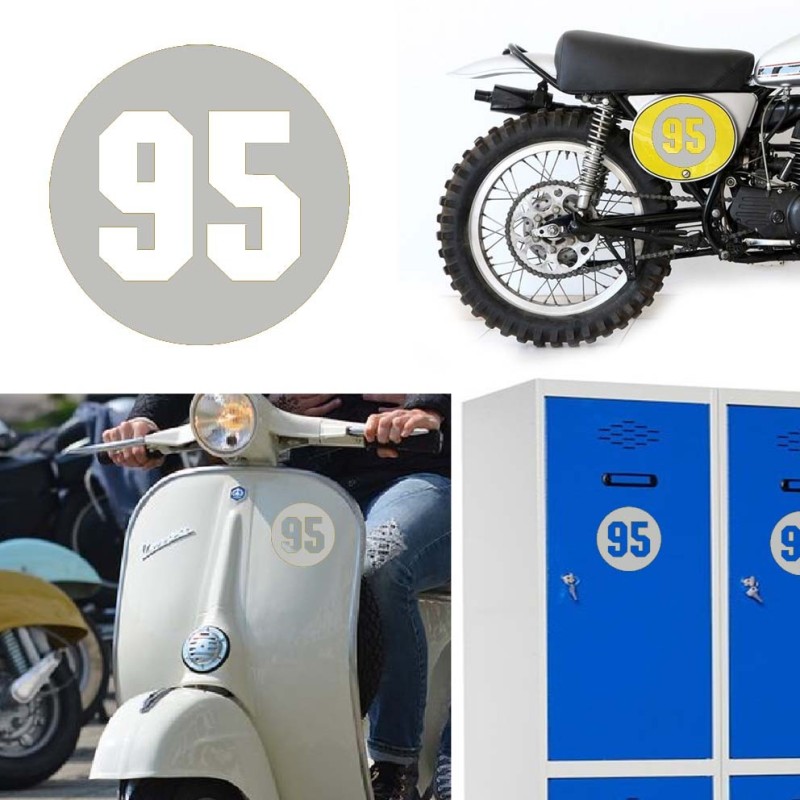 Numero 95 versión via, pegatina de vinilo