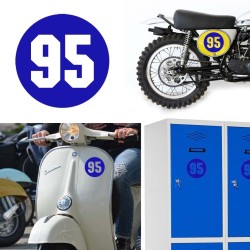 Numero 95 versión via, pegatina de vinilo