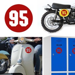 Numero 95 versión via, pegatina de vinilo