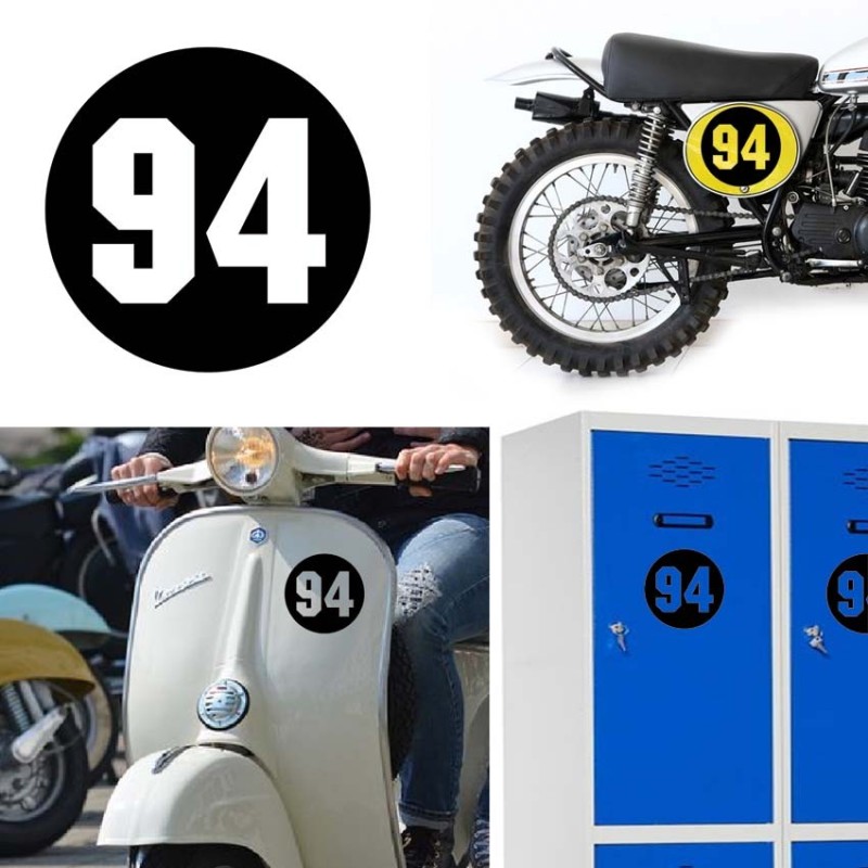 Numero 94 versión via, pegatina de vinilo