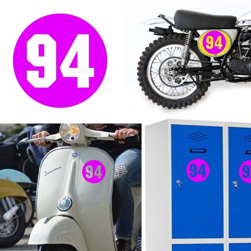 Numero 94 versión via, pegatina de vinilo