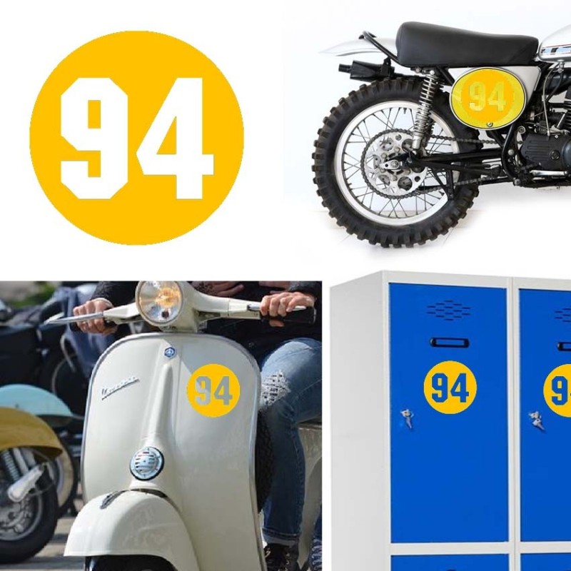 Numero 94 versión via, pegatina de vinilo