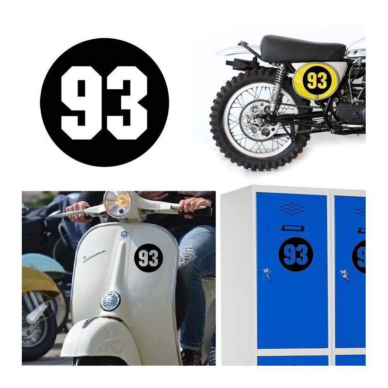 Numero 93 versión via, pegatina de vinilo