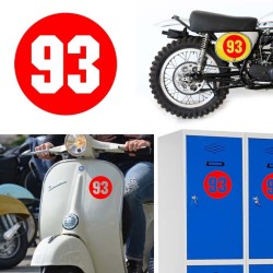 Numero 93 versión via, pegatina de vinilo