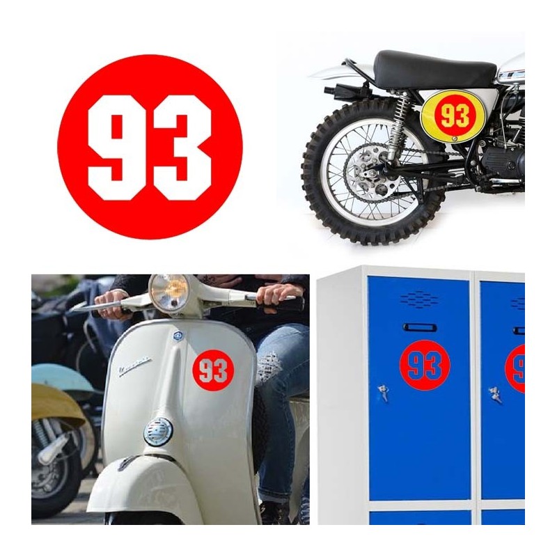 Numero 93 versión via, pegatina de vinilo