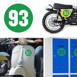 Numero 93 versión via, pegatina de vinilo