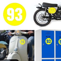 Numero 93 versión via, pegatina de vinilo