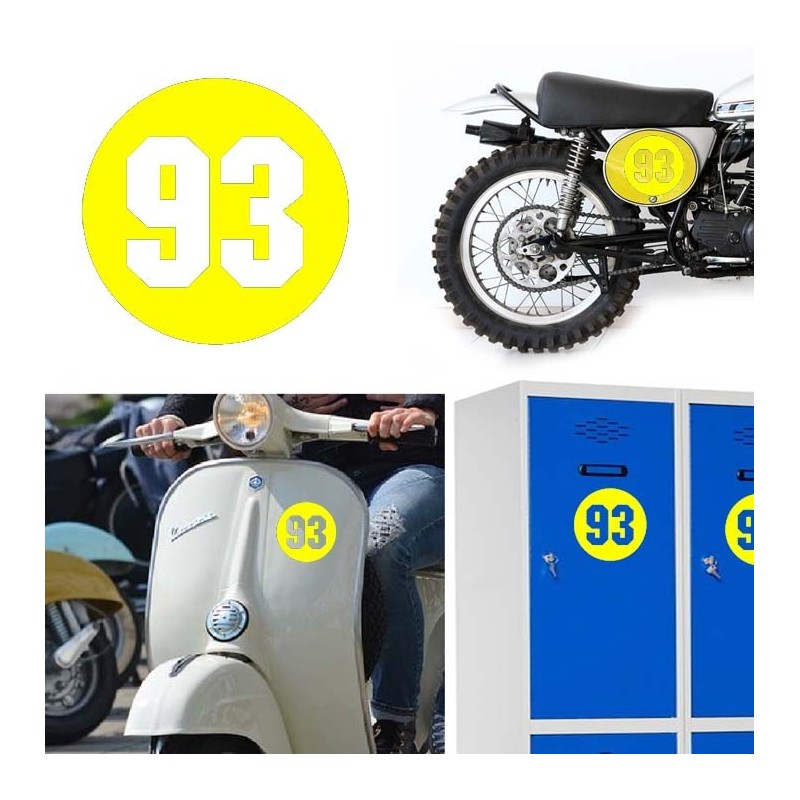 Numero 93 versión via, pegatina de vinilo