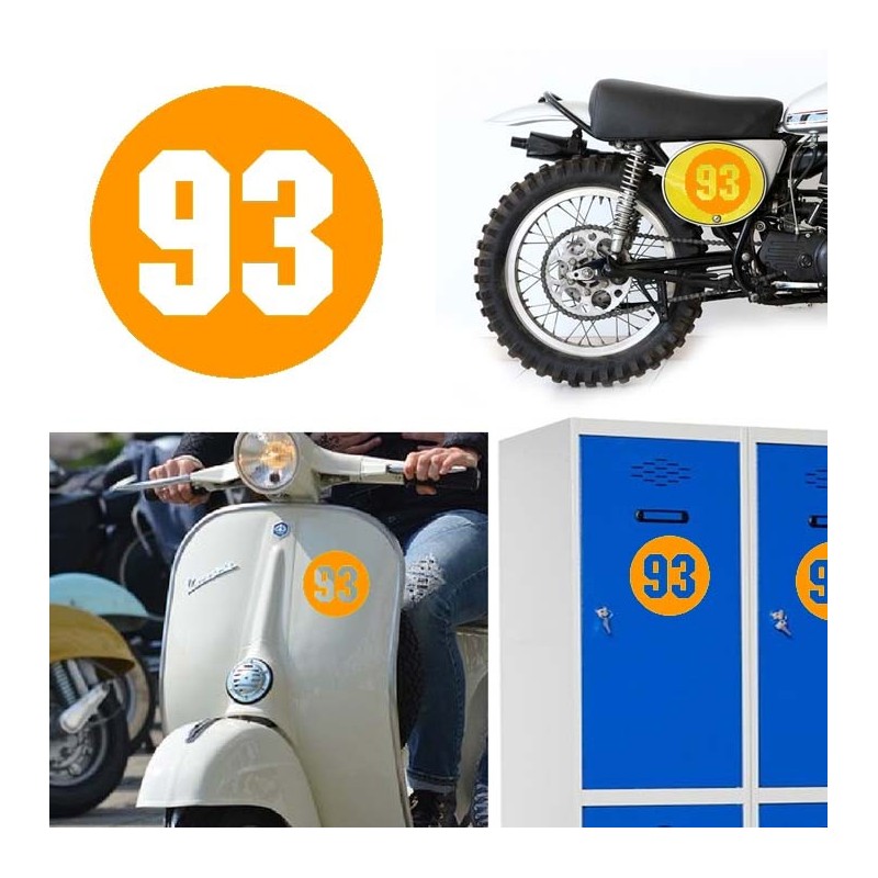 Numero 93 versión via, pegatina de vinilo