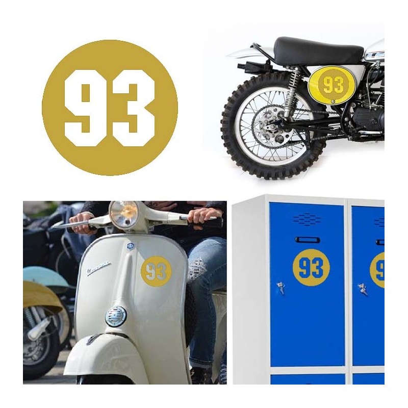 Numero 93 versión via, pegatina de vinilo