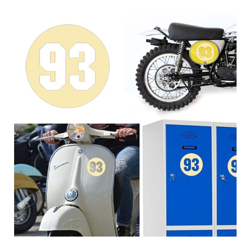 Numero 93 versión via, pegatina de vinilo