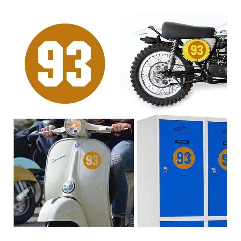Numero 93 versión via, pegatina de vinilo