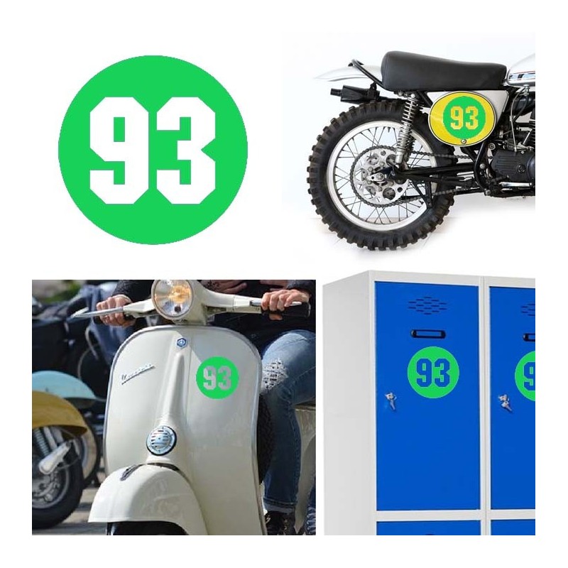 Numero 93 versión via, pegatina de vinilo
