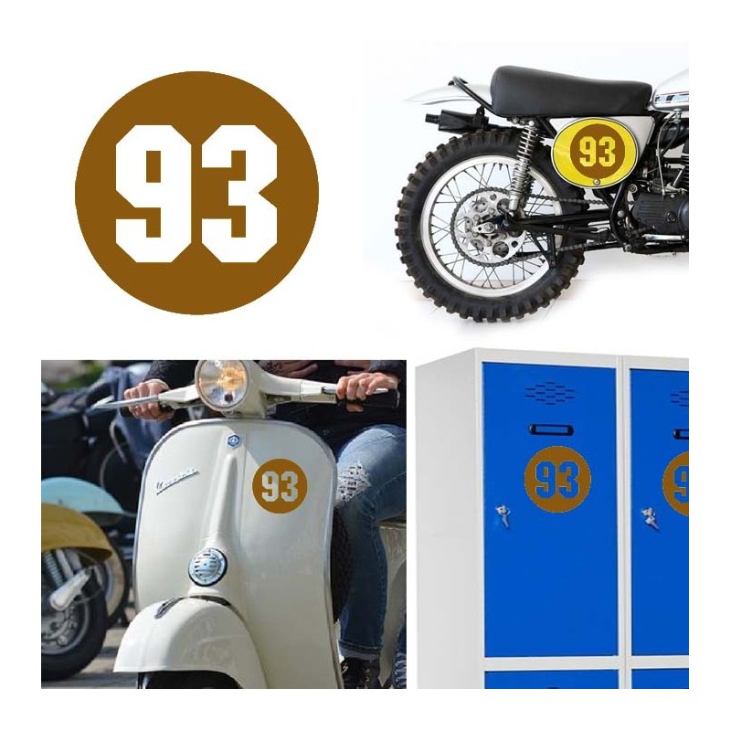 Numero 93 versión via, pegatina de vinilo