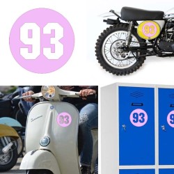 Numero 93 versión via, pegatina de vinilo