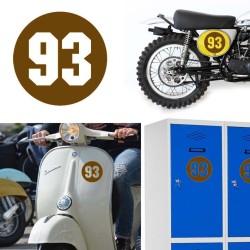 Numero 93 versión via, pegatina de vinilo