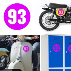 Numero 93 versión via, pegatina de vinilo