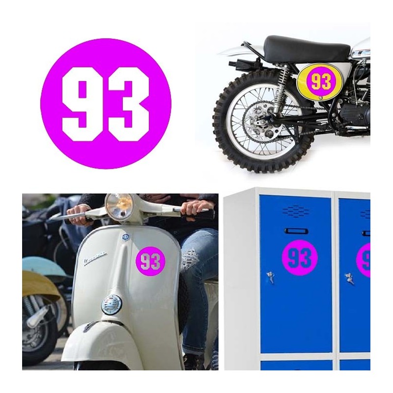 Numero 93 versión via, pegatina de vinilo