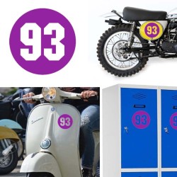 Numero 93 versión via, pegatina de vinilo