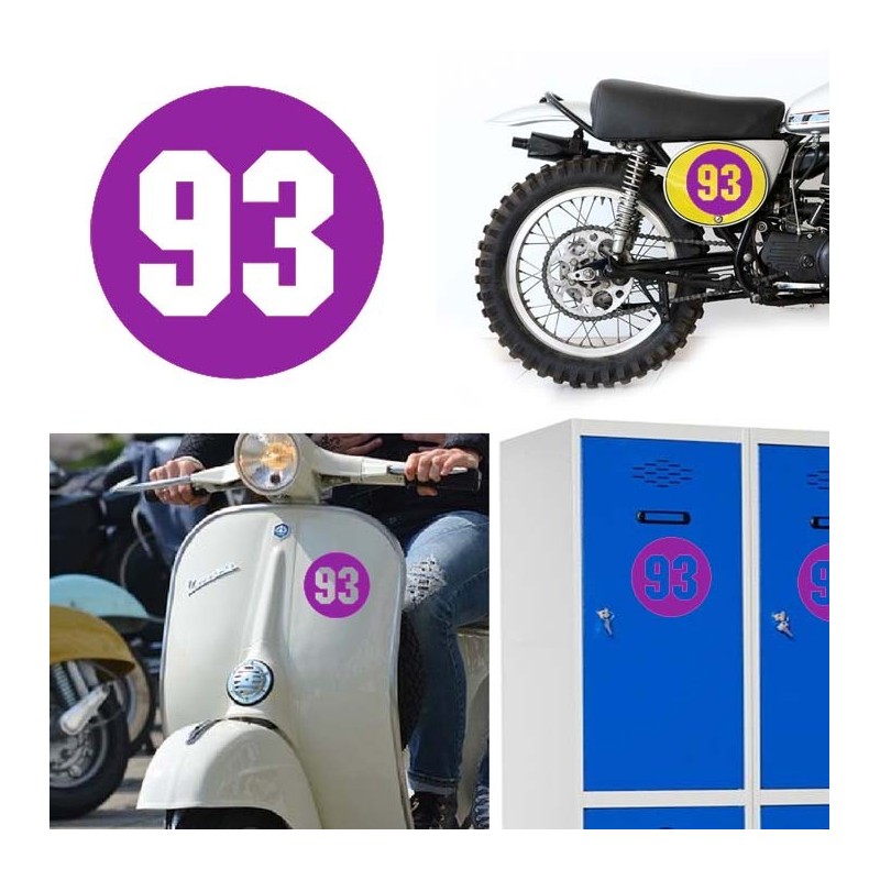 Numero 93 versión via, pegatina de vinilo