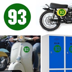 Numero 93 versión via, pegatina de vinilo