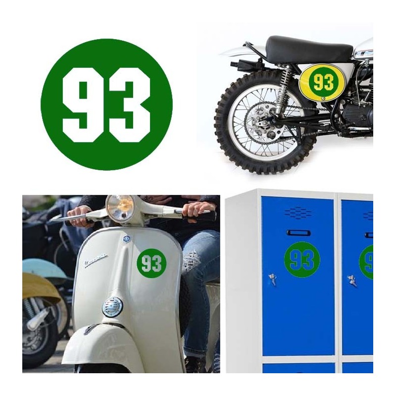 Numero 93 versión via, pegatina de vinilo