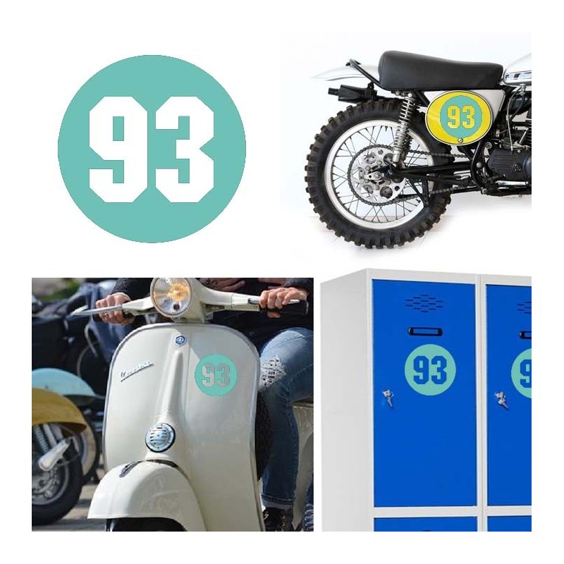 Numero 93 versión via, pegatina de vinilo