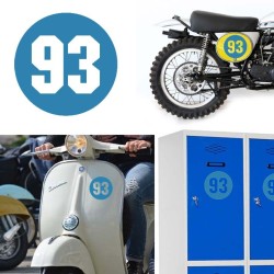 Numero 93 versión via, pegatina de vinilo