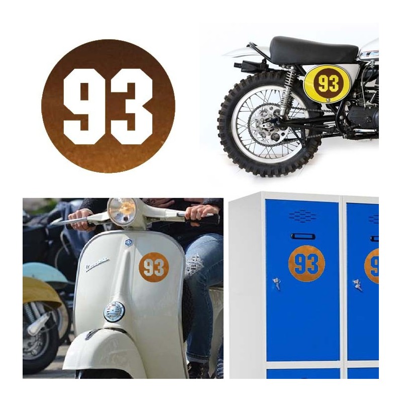 Numero 93 versión via, pegatina de vinilo