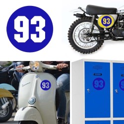 Numero 93 versión via, pegatina de vinilo