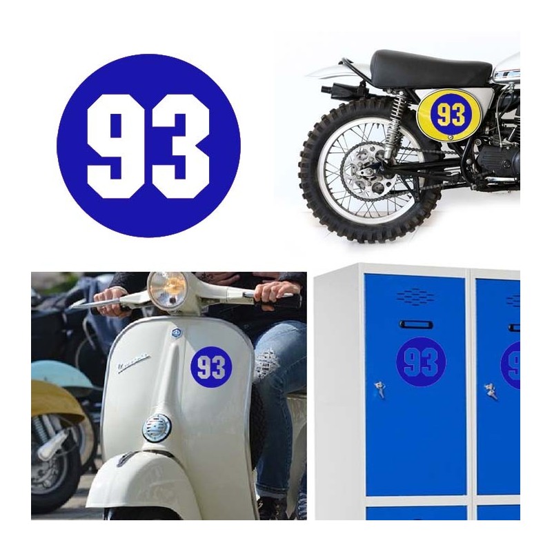 Numero 93 versión via, pegatina de vinilo