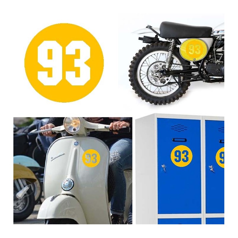 Numero 93 versión via, pegatina de vinilo