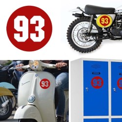 Numero 93 versión via, pegatina de vinilo
