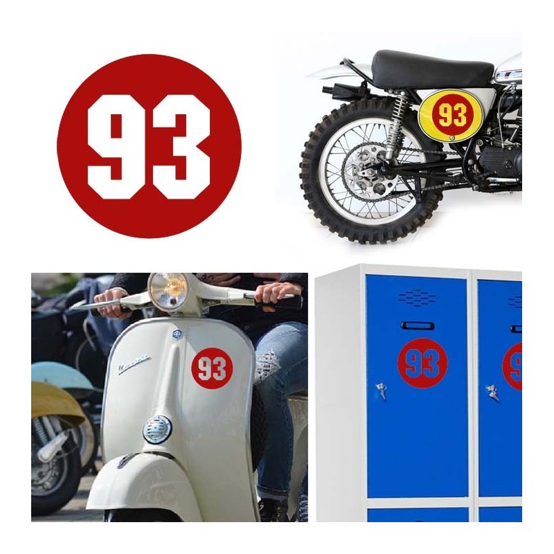 Numero 93 versión via, pegatina de vinilo