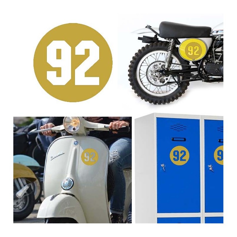 Numero 92 versión via, pegatina de vinilo
