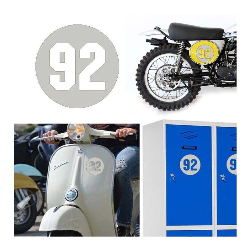 Numero 92 versión via, pegatina de vinilo