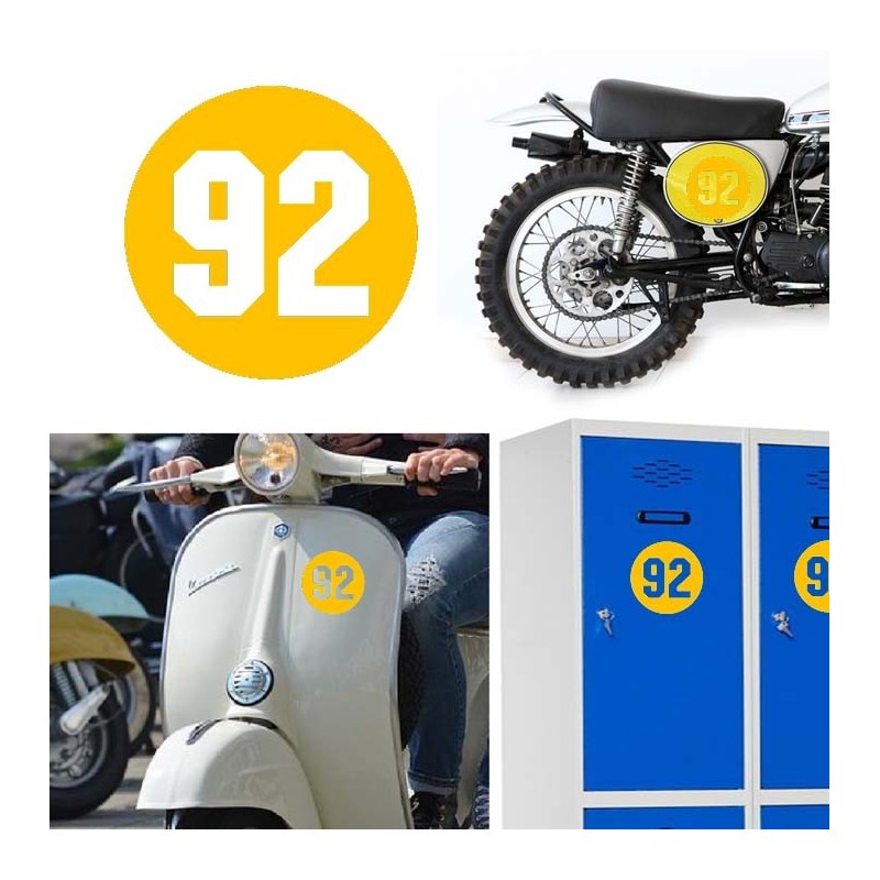 Numero 92 versión via, pegatina de vinilo
