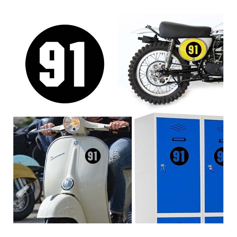 Numero 91 versión via, pegatina de vinilo
