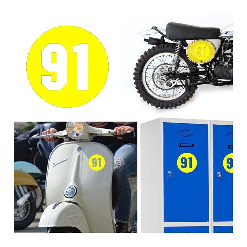 Numero 91 versión via, pegatina de vinilo