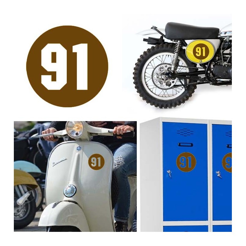 Numero 91 versión via, pegatina de vinilo