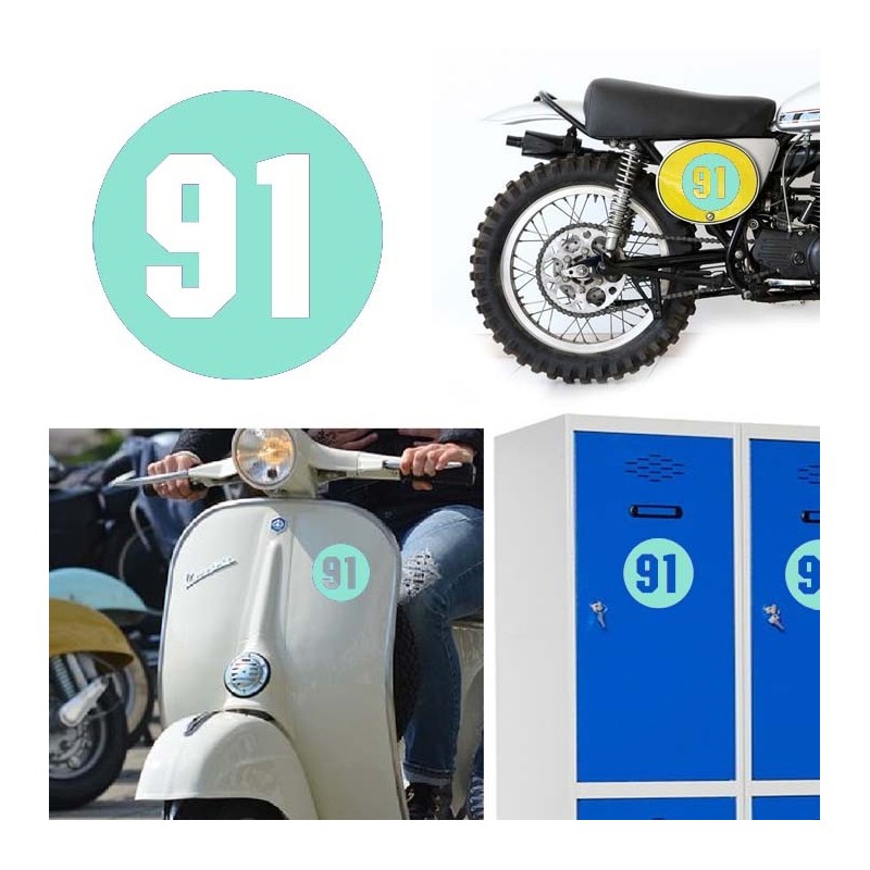 Numero 91 versión via, pegatina de vinilo
