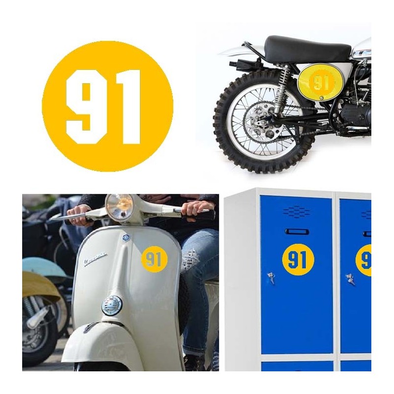 Numero 91 versión via, pegatina de vinilo