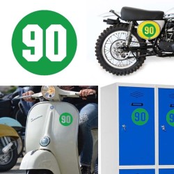 Numero 90 versión via, pegatina de vinilo