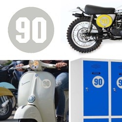Numero 90 versión via, pegatina de vinilo