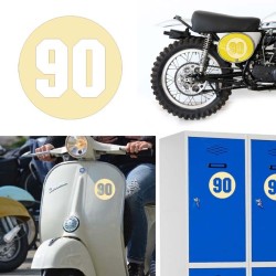 Numero 90 versión via, pegatina de vinilo