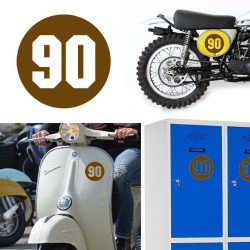 Numero 90 versión via, pegatina de vinilo