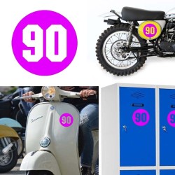 Numero 90 versión via, pegatina de vinilo