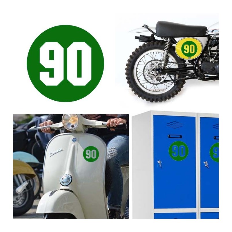 Numero 90 versión via, pegatina de vinilo