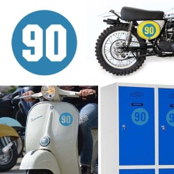 Numero 90 versión via, pegatina de vinilo